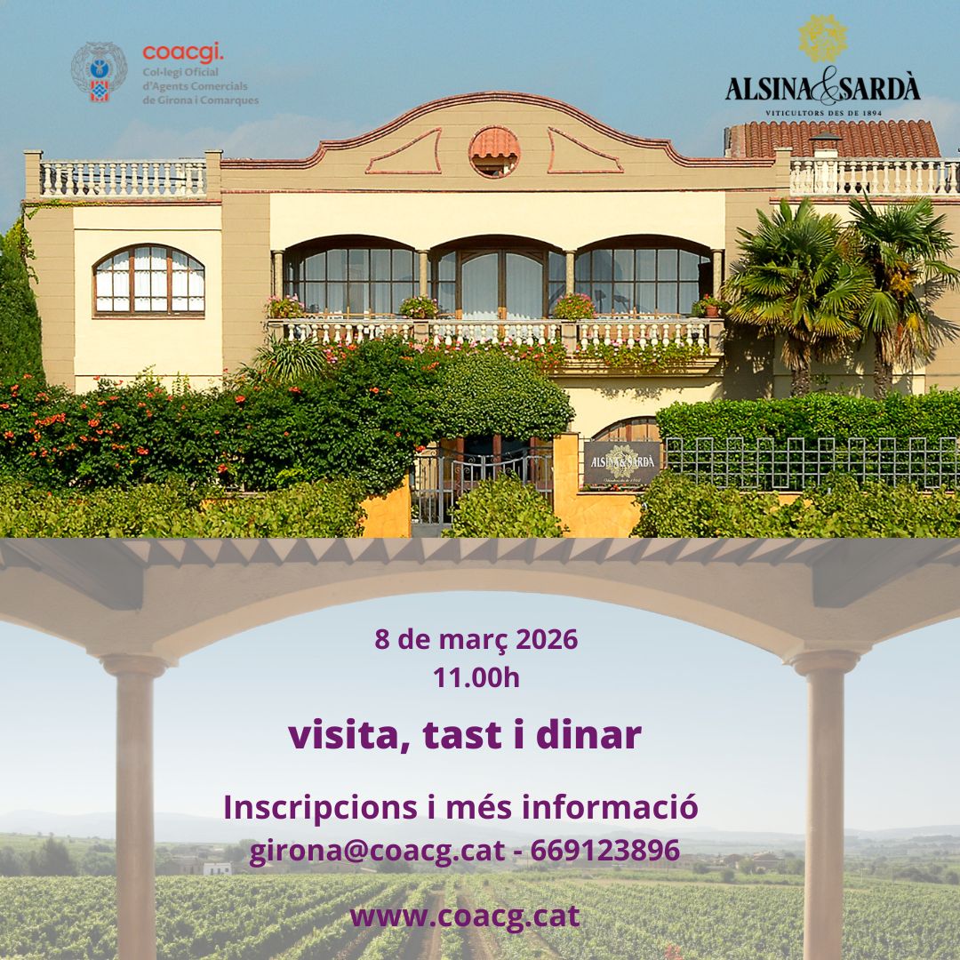 8 de març visita, tast i dinar al Celler Alsina&amp;Sardà